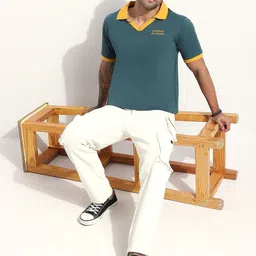 Difference of Opinion Men Typography Printed Polo Collar T-shirt image 2