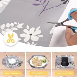 Kuber Industries Grey 3 Pieces Printed Water Resistant Shelf Liner image 4