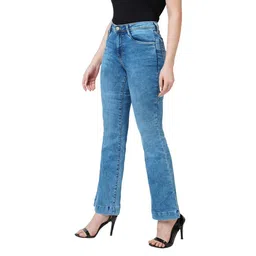 Kraus Jeans Women Flared High-Rise Light Fade Jeans image 2