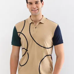 Allen Solly Men Colourblocked Polo Collar Cotton T-shirt-picture-46