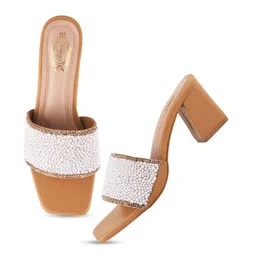 Shoetopia Girls Embellished Party Block Sandals image 2