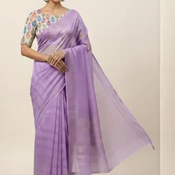 Shilpkala Woven Design Zari Pure Chiffon Ready to Wear Saree With Unstitched Blouse Piece-image-68