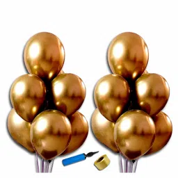 Shopperskart Chrome Balloon Set Golden - Pack of 52-picture-21
