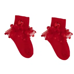 NEXT2SKIN Frill Socks - Red-image-10