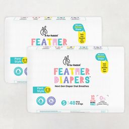 R for Rabbit Feather Diaper Pants Size S-Small for baby of 5-9 kgs - 48 Pieces (Pack of 2)-picture-12