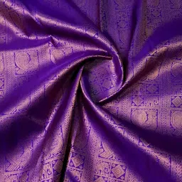 CaniBani Magenta Silk Blend Banarasi Sarees image 4