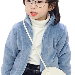 Babymoon Unisex Kids Faux Fur Trim Fleece Parka Jacket-picture-48