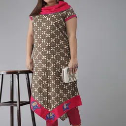 IKRASS Women Plus Size Floral Printed Festive Cotton Straight Kurtas-picture-17