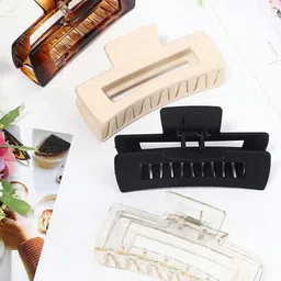 BEAUTY GIRLS Women Set of 4 matt Finished hair clutchers Claw Clip-picture-33