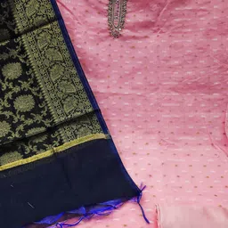 SAINOOR Embellished Semi-Stitched Dress Material image 5