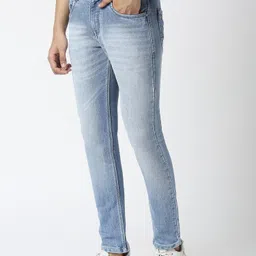 TCI Men Slim Fit Low Distress Heavy Fade Jeans image 2