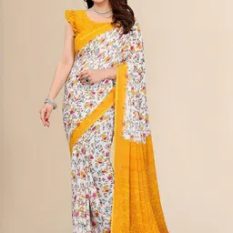 Moda Rapido Floral Poly Georgette Saree-image-81