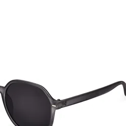 Garry Gobbs Unisex Grey Lens & Gunmetal-Toned Square Sunglasses with image 5