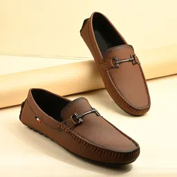 BELLION Men Round Toe Horsebit Loafers-image-5
