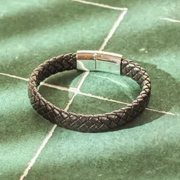 SALTY Pack of 2 Men Avrum Black Leather Bracelet-image-10