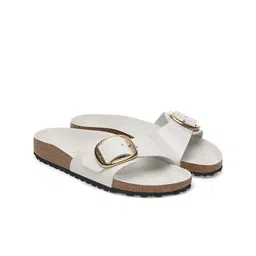 Birkenstock Women Leather Buckle One Strap Flats-picture-11
