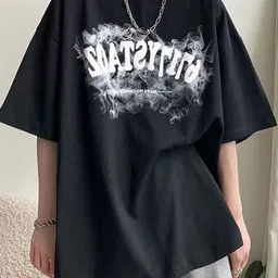 StyleCast x Revolte Men Typography Printed Round Neck Oversized T-shirt image 4