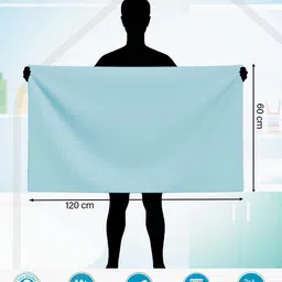 Athom Living Multicoloured & Blue 2 Printed Cotton 350 GSM Bath Towel image 5