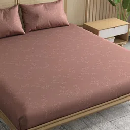 Trance Home Linen Rose Floral 300 TC Egyptian Cotton King Bedsheet with 2 Pillow Covers-picture-35