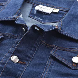 BAESD Spread Collar Long Sleeves Denim Jacket image 3