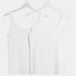 Marks & Spencer Women Pack Of 2 Round Neck & Sleeveless Thermal Top-picture-40