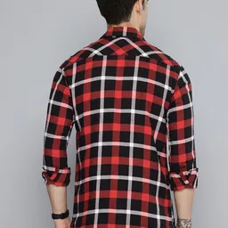 Mufti Slim Fit Checked Pure Cotton Casual Shirt image 4