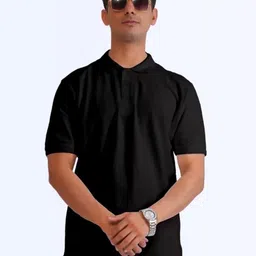 URBAN FLAUNT Men Solid Polo Collar Cotton T-shirt-picture-16