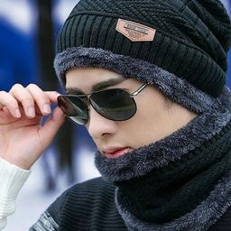 Infispace Unisex Beanie Knitted Cap With Neck Warmer-picture-12