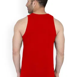 SLOWLORIS Pack Of 2 Printed Combed Cotton Gym Vests VSL26 CMB(LOOK RED)(JUST YELLOW) image 4