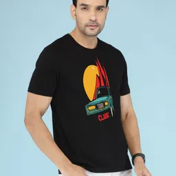 NOBLE HUSTLE Men Graphic Printed Round Neck Cotton T-shirt image 4