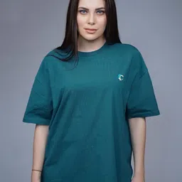 CREATIVE LINE Women Graphic Printed Round Neck Cotton Oversized T-shirt-picture-18