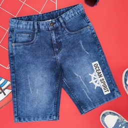 Pantaloons Junior Boys Washed Mid-Rise Denim Shorts-picture-48