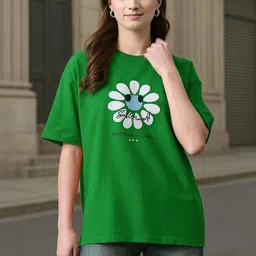 Myrung Women Printed Bio Finish T-shirt-image-3