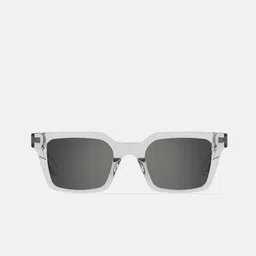 Snitch Men Grey Lens & Silver-Toned Wayfarer Sunglasses with image 3