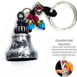 shoptop Grey Thread Guardian Bell Keychain for men and women Key Chain-picture-39