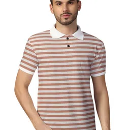 Blisstone Striped Cotton Polo Collar T-shirt-picture-11