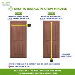 classic mosquito nets Classic Mosquito Net Curtain Patio Door Mesh with Full Frame Hook And Loop - Black image 3