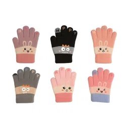 Cute Collection Unisex Kids Patterned Winter Gloves-picture-49