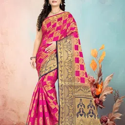 DIVASTRI Woven Design Pure Silk Banarasi Saree-picture-37
