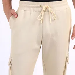Iconic Men Cotton Relaxed-Fit Mid-Rise Track Pants image 5