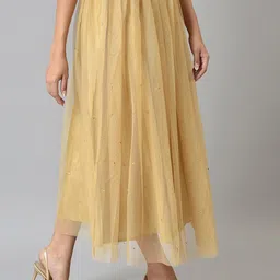 W Women Sequined Flared Maxi Skirt image 5