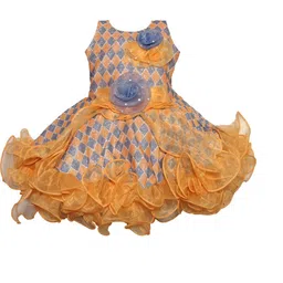 Samjho Fashion Girls Checks Print Georgette Fit & Flare Midi Dress-picture-26