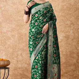 Suha Woven Design Zari Art Silk Banarasi Saree-picture-15
