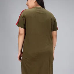 Dreambe Women 2 Printed Extended Sleeves Applique T-shirt image 2