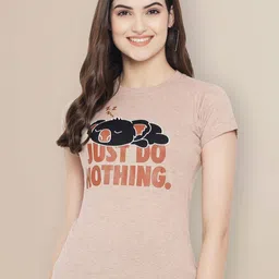 Metronaut Women Pack of 3 Donald Duck Typography Printed Round Neck Cotton T-shirts image 5