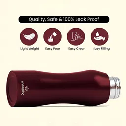Speedex Steel & Maroon 6 Pieces Stainless Steel Water Bottles-1000 ml Each image 5