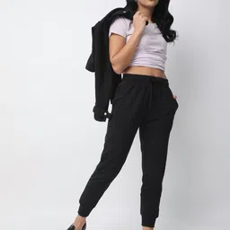 R&B Women Printed Extended Sleeves Monochrome Raw Edge T-shirt image 4