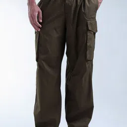 Flying Machine Men Cotton Relaxed Pleated Cargo Styles Trousers-image-29