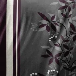 Aura Grey & White 350 TC King Bedsheet with 2 Pillow Covers image 3