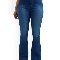 Pepe Jeans Women Dion Flared Fit High-Rise Light Fade Stretchable Jeans-picture-29